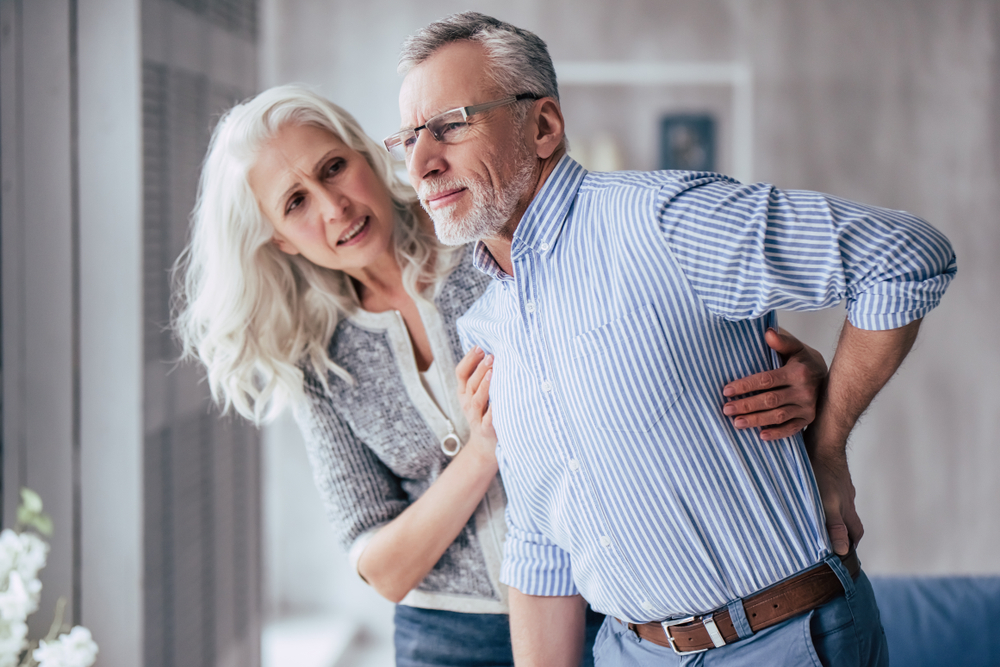 Man suffering from chronic pain.